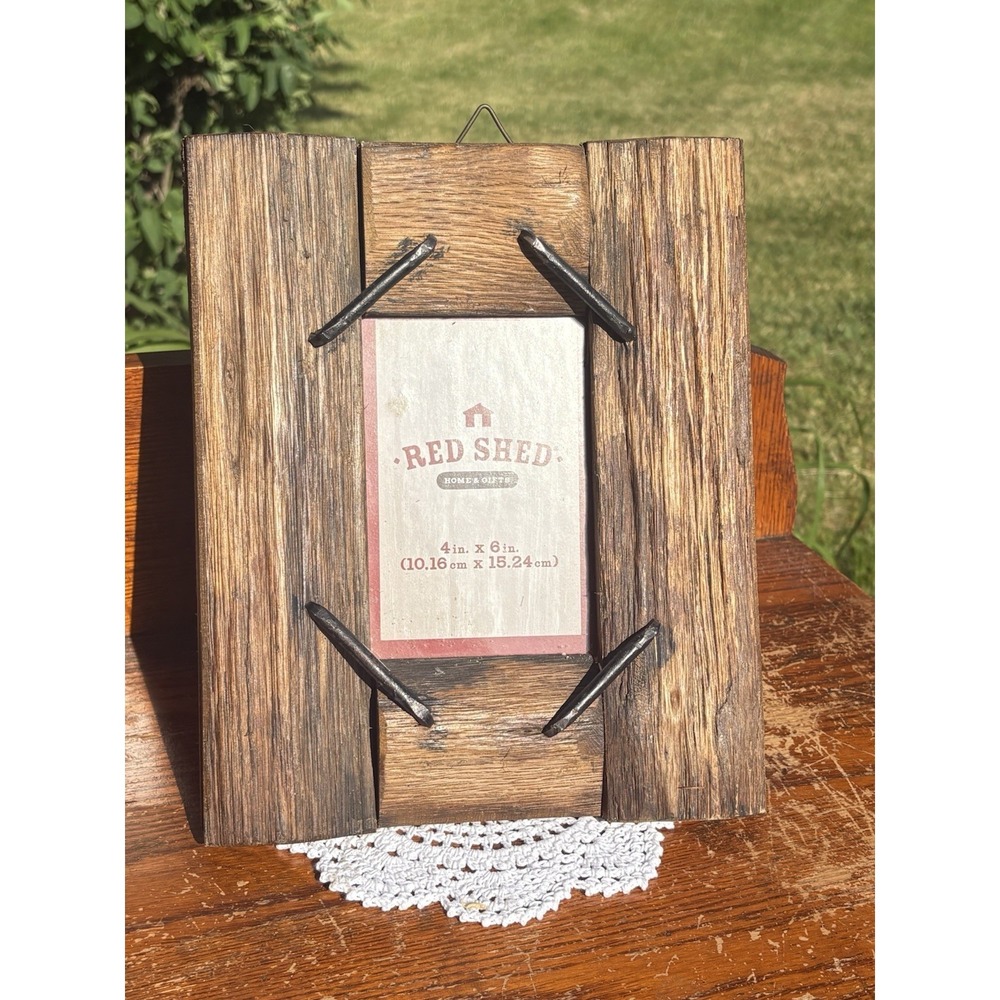 Chunky Thick Western Wood And Metal Rustic Farmhouse Picture Frame Cowboy